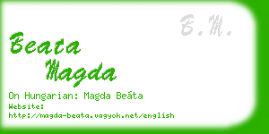 beata magda business card