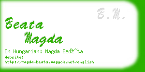 beata magda business card